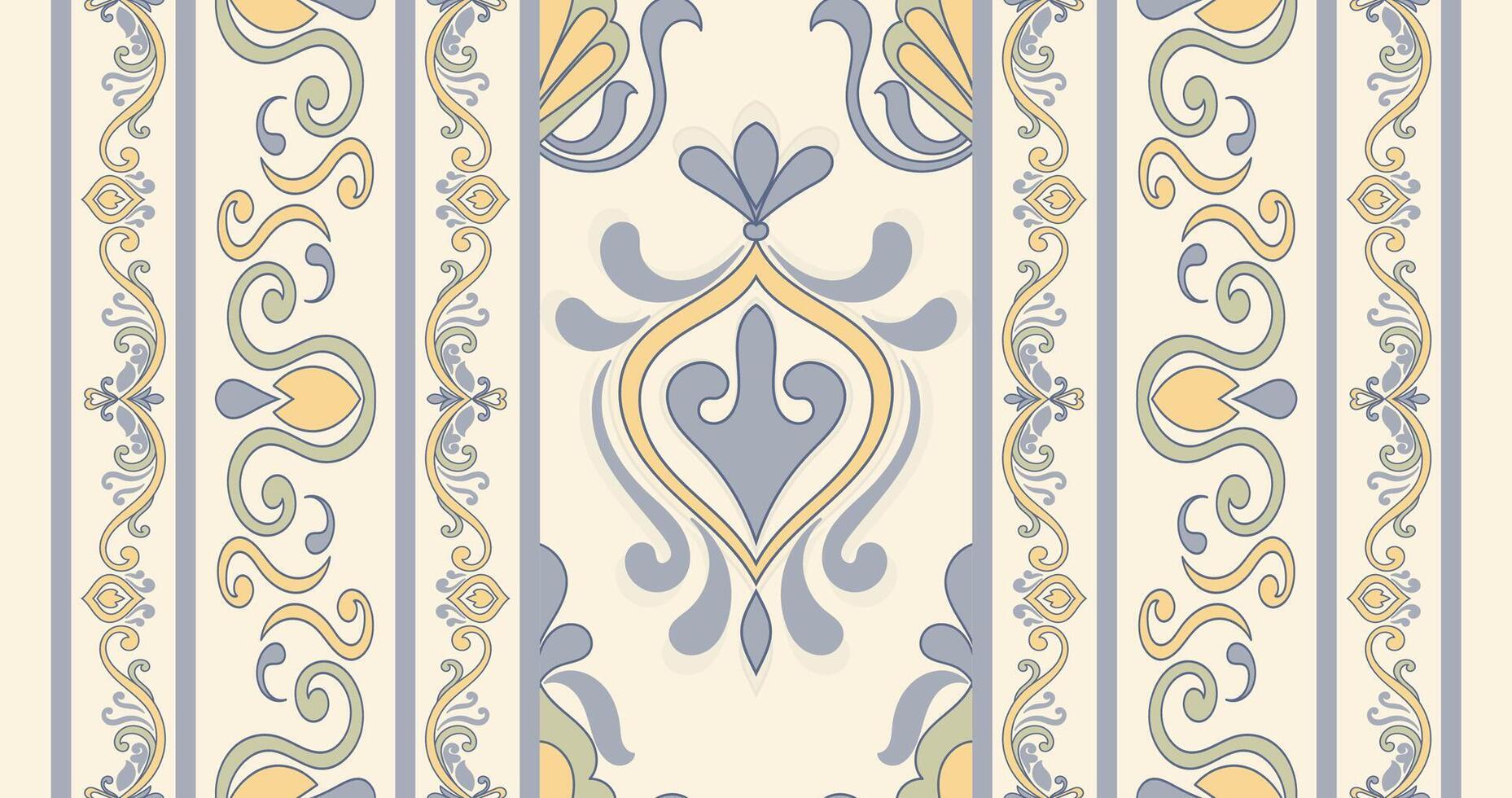 African Ikat Embroidery Patterns Boho Paisley, Ikat Patterns, Indian Ethnic Floral Patterns, Ethnic Patterns, Aztec Indian Border Floral Embroidery Patterns, Seamless Patterns vector