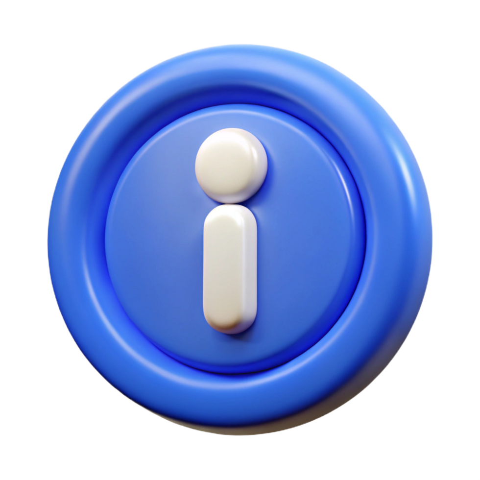 A blue button with an information icon png