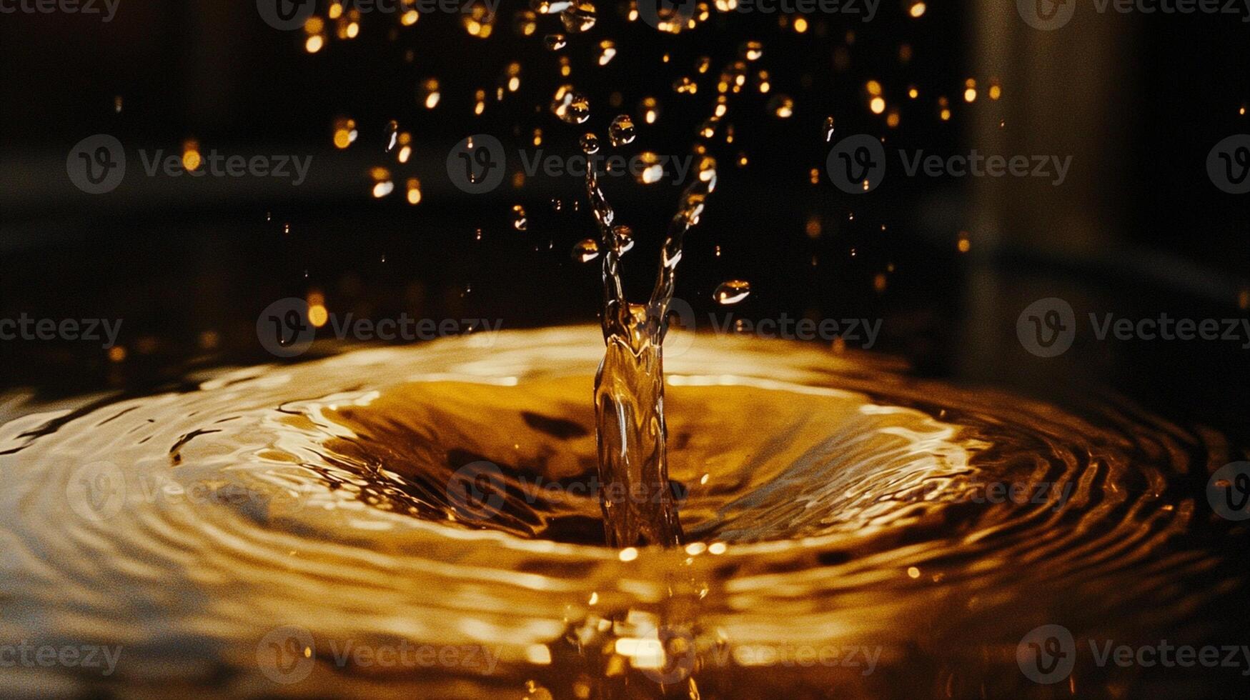 Stunning Visualization of a Water Drop Suspended in Mid-Air Captivating Nature's Beauty and Science photo