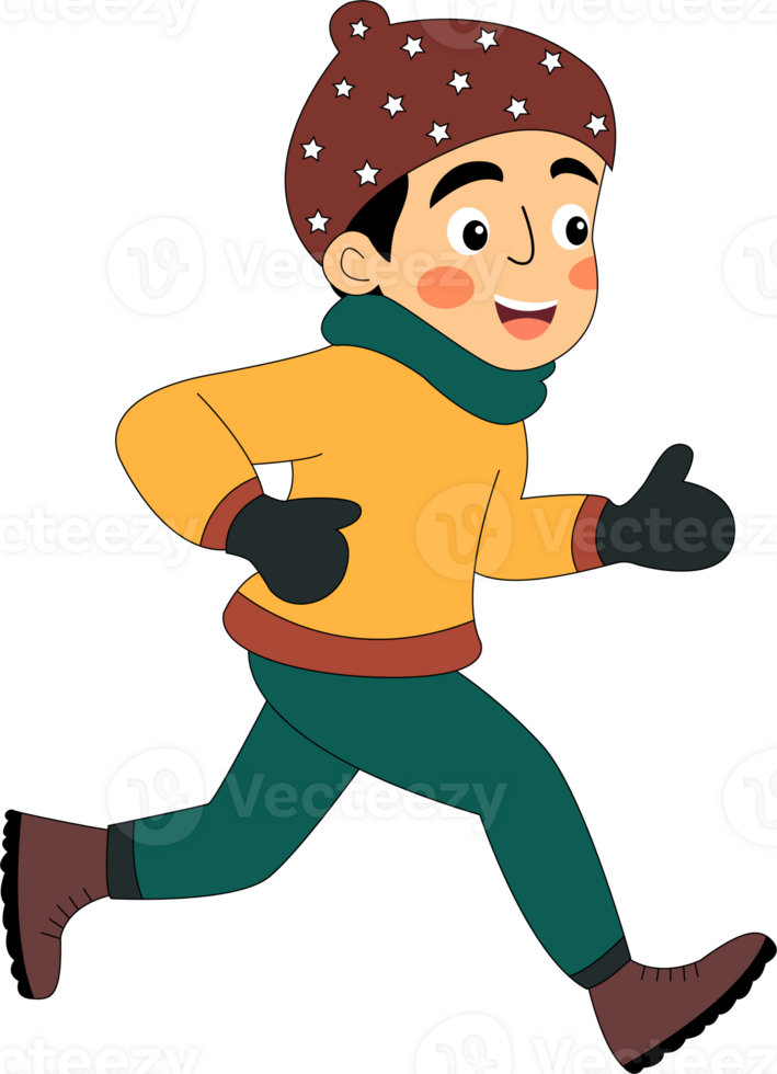 cartoon boy running clip art png