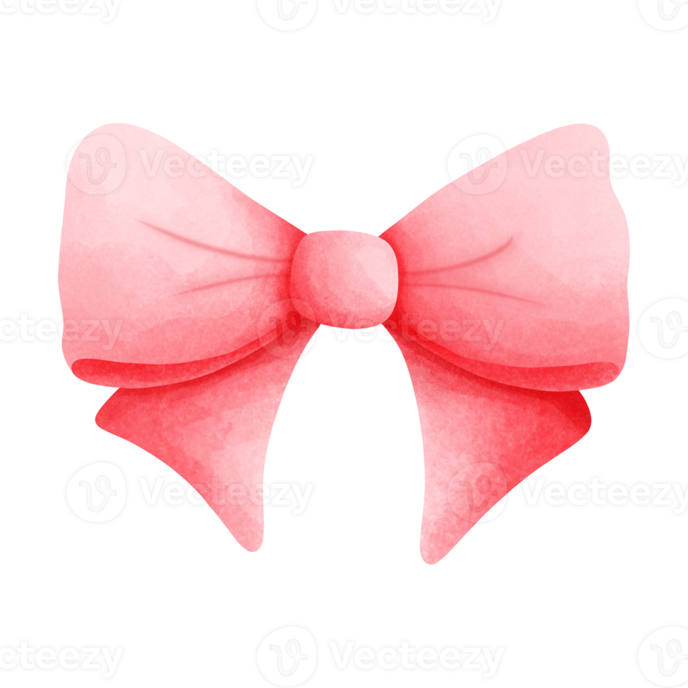 watercolor painting red bow png