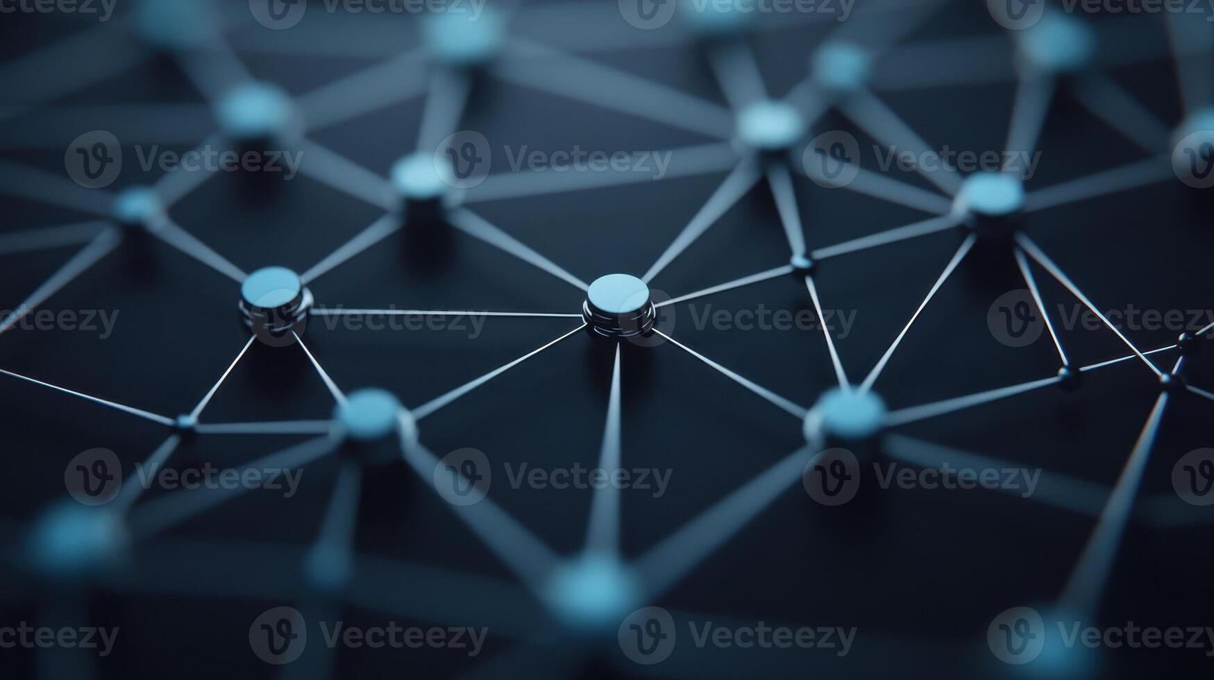 High tech representation of interconnected nodes and networks, symbolizing global economy and technology photo