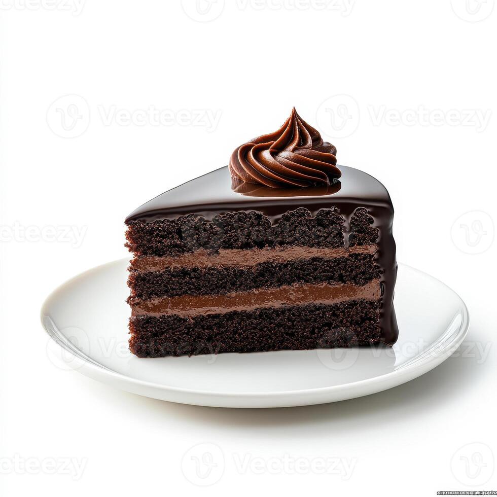 delicious slice of cake with glossy frosting, perfect for dessert lovers photo