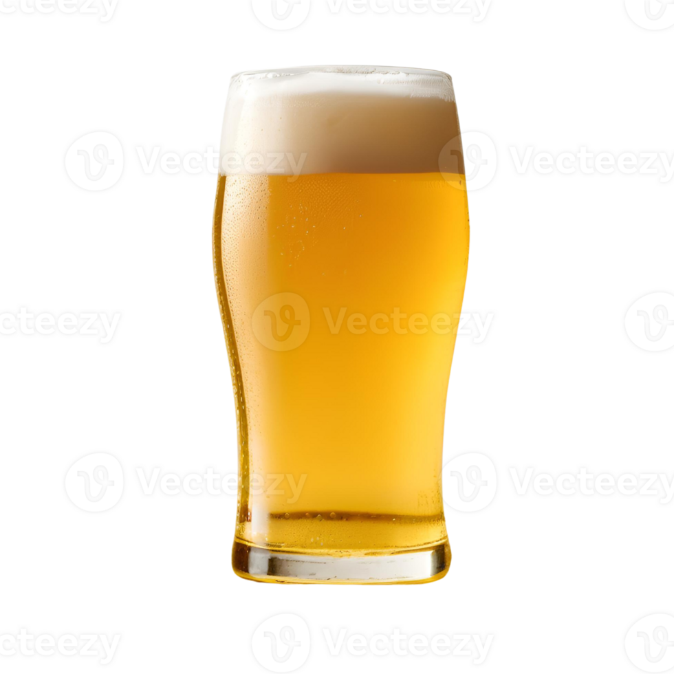 A glass of beer isolated on transparent background png