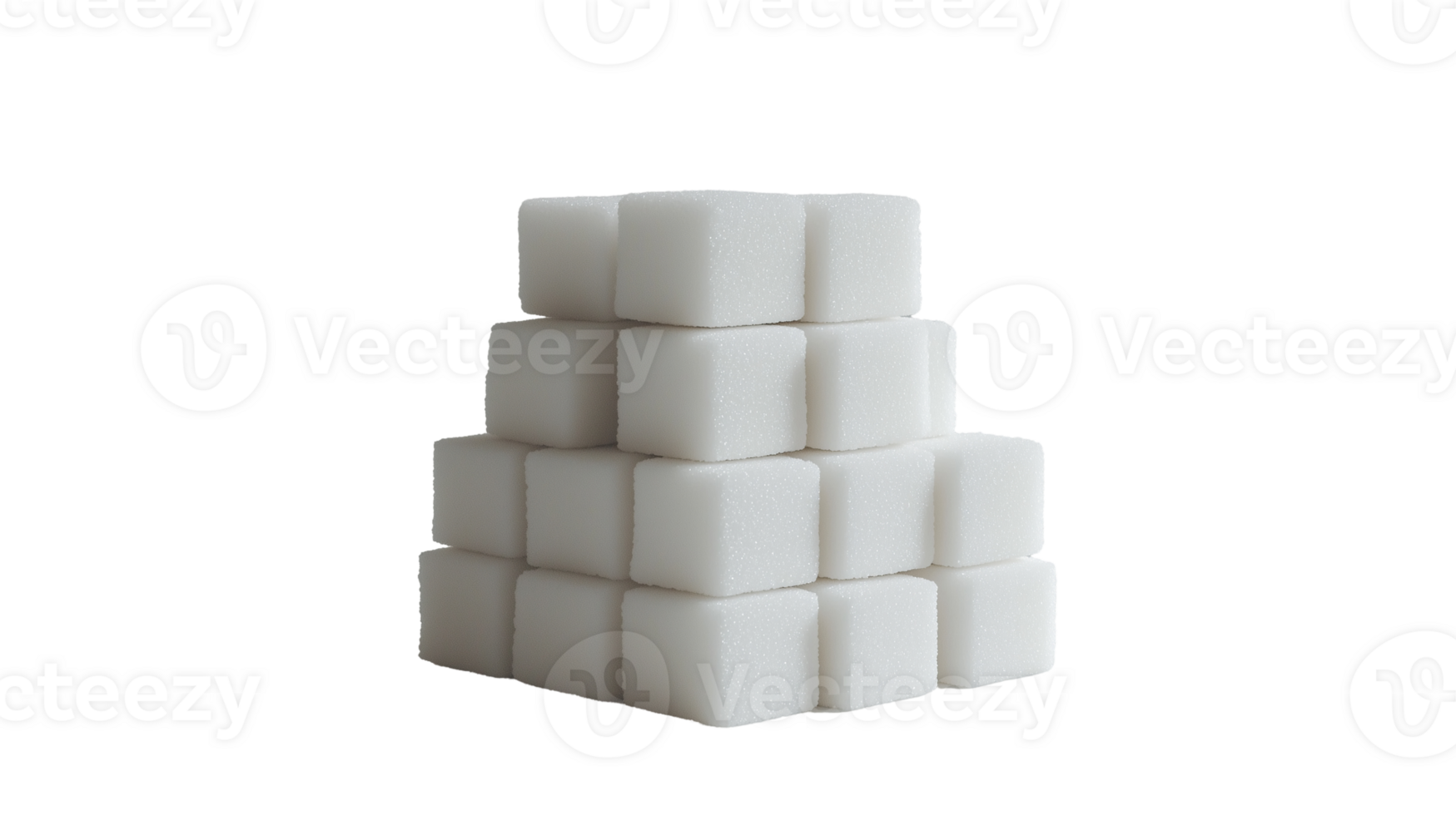 Neatly Stacked Sugar Cubes, Perfect for Sweet Treats Photography png