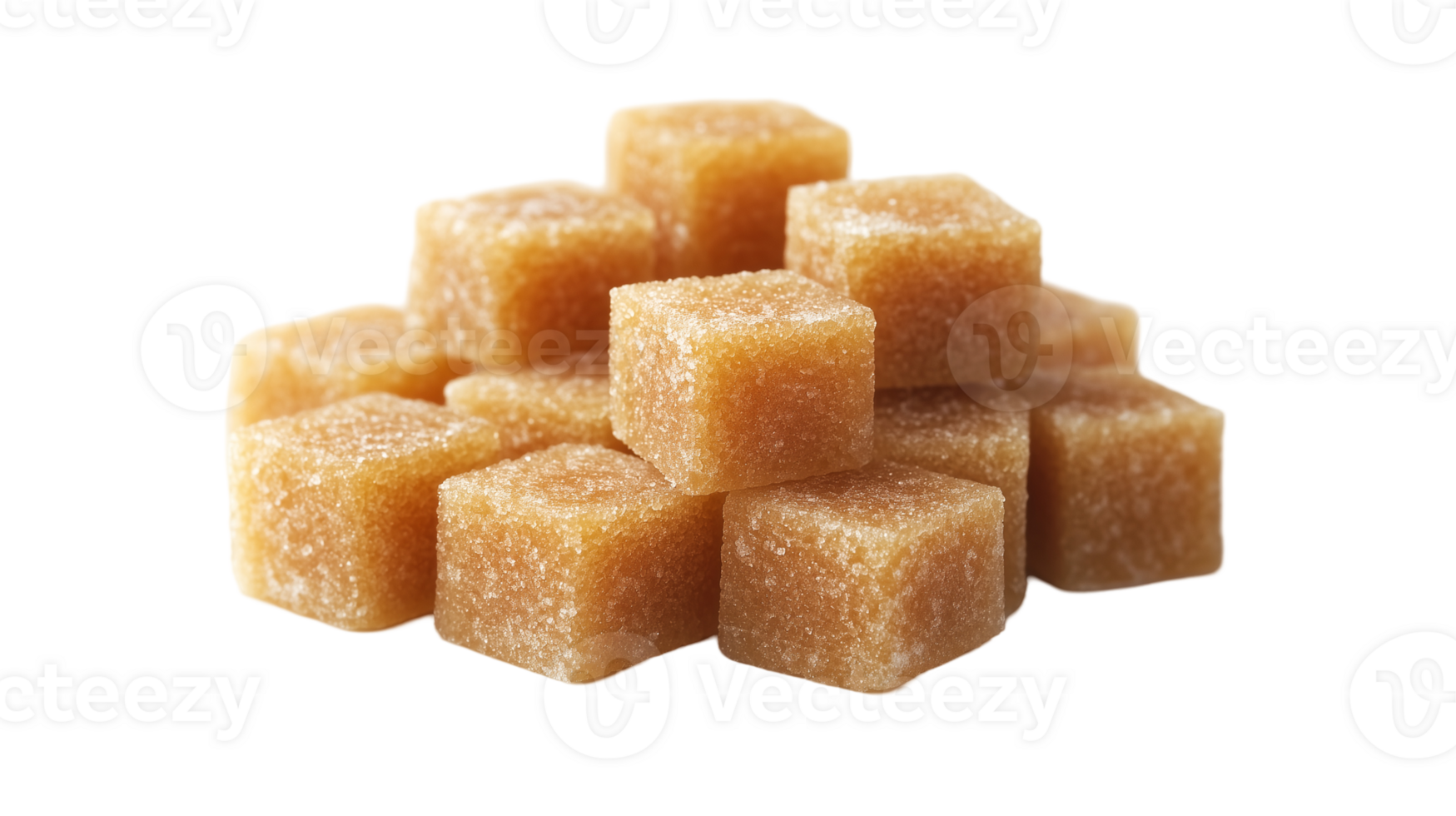 Stacked sugar cubes, isolated, transparent background, food photography, sweet png