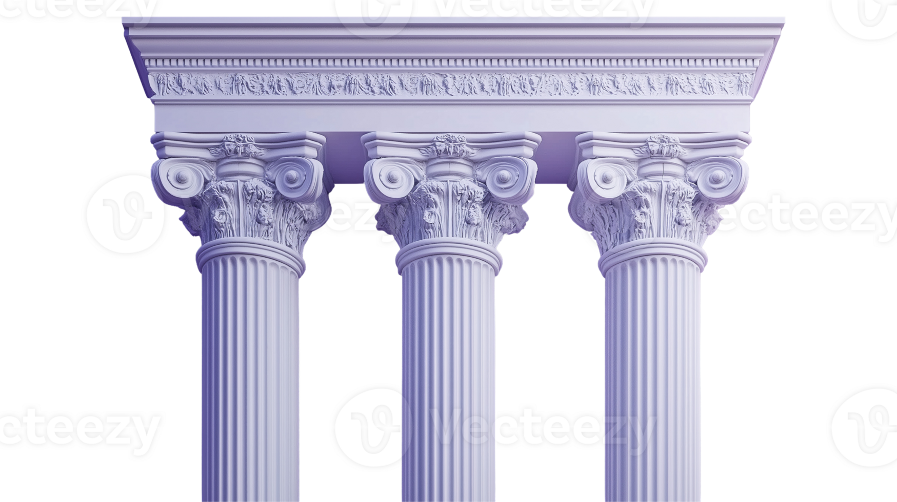 Classic column arch isolated on background png