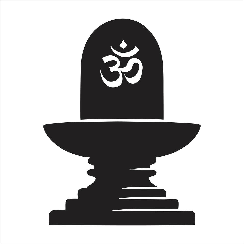 A black and white image of a hindu symbol vector