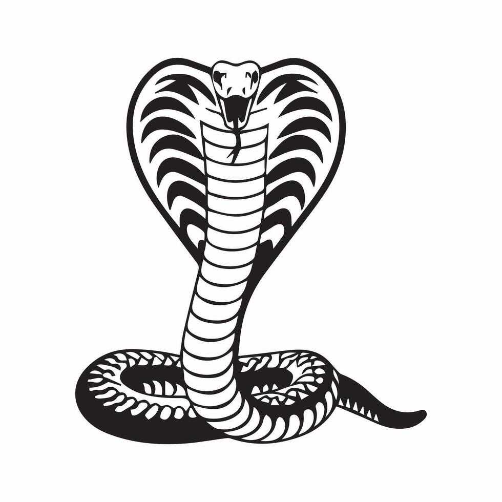 cobra snake logo illustration. vector