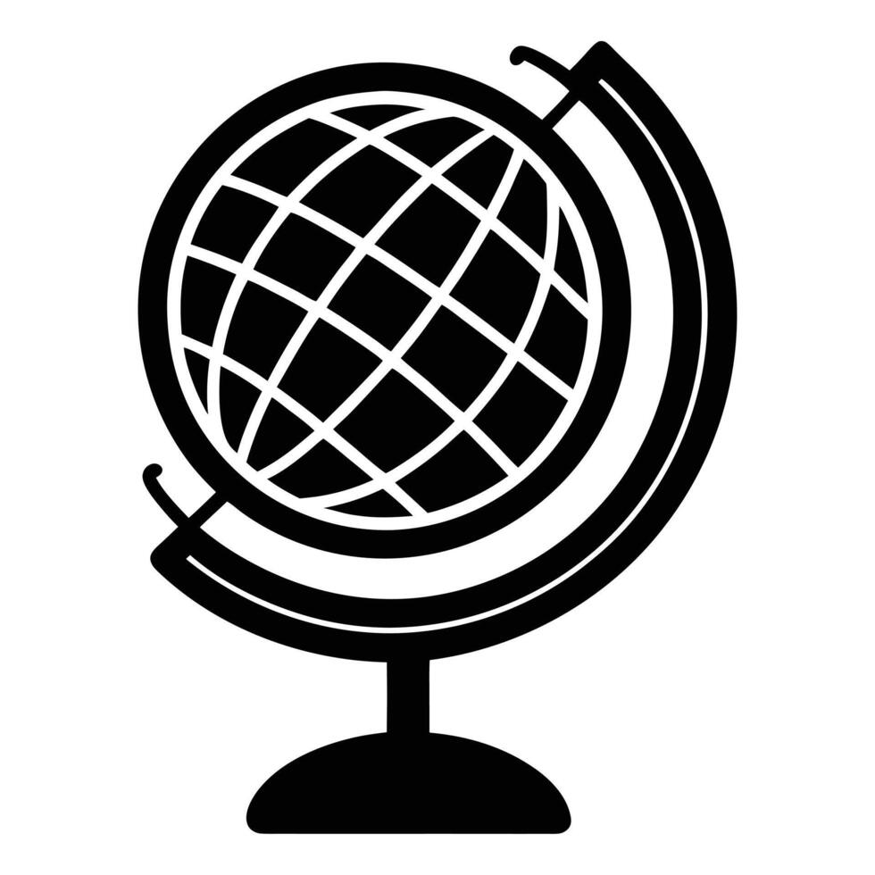 globe icon illustration on white background vector