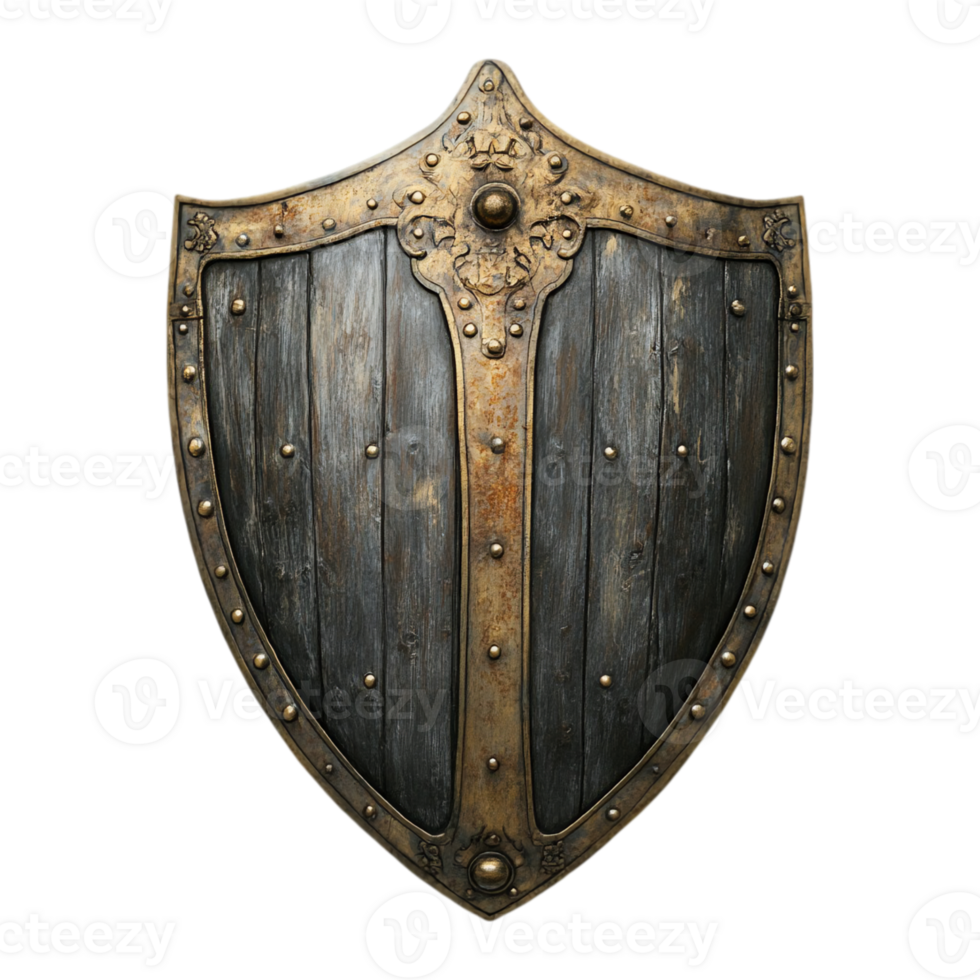 Ancient Greek Bronze Shield Isolated on transparent backgroundfor Design png