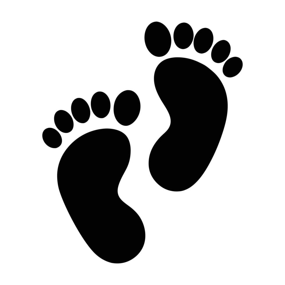 footprints icon illustration. vector