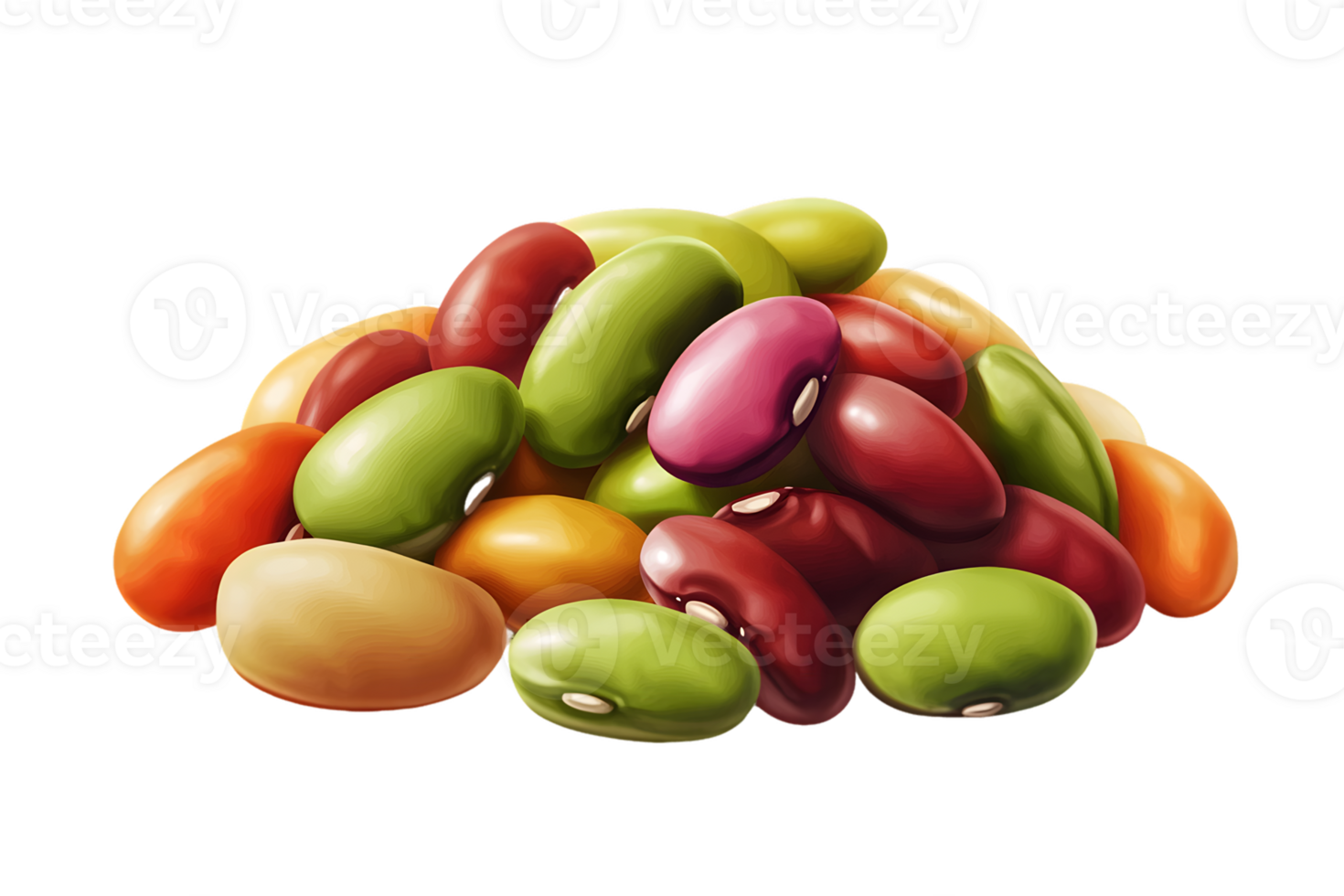 Pile of Multicolored Beans png