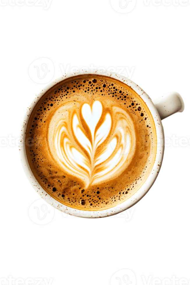 Latte in Mug with Latte Art png