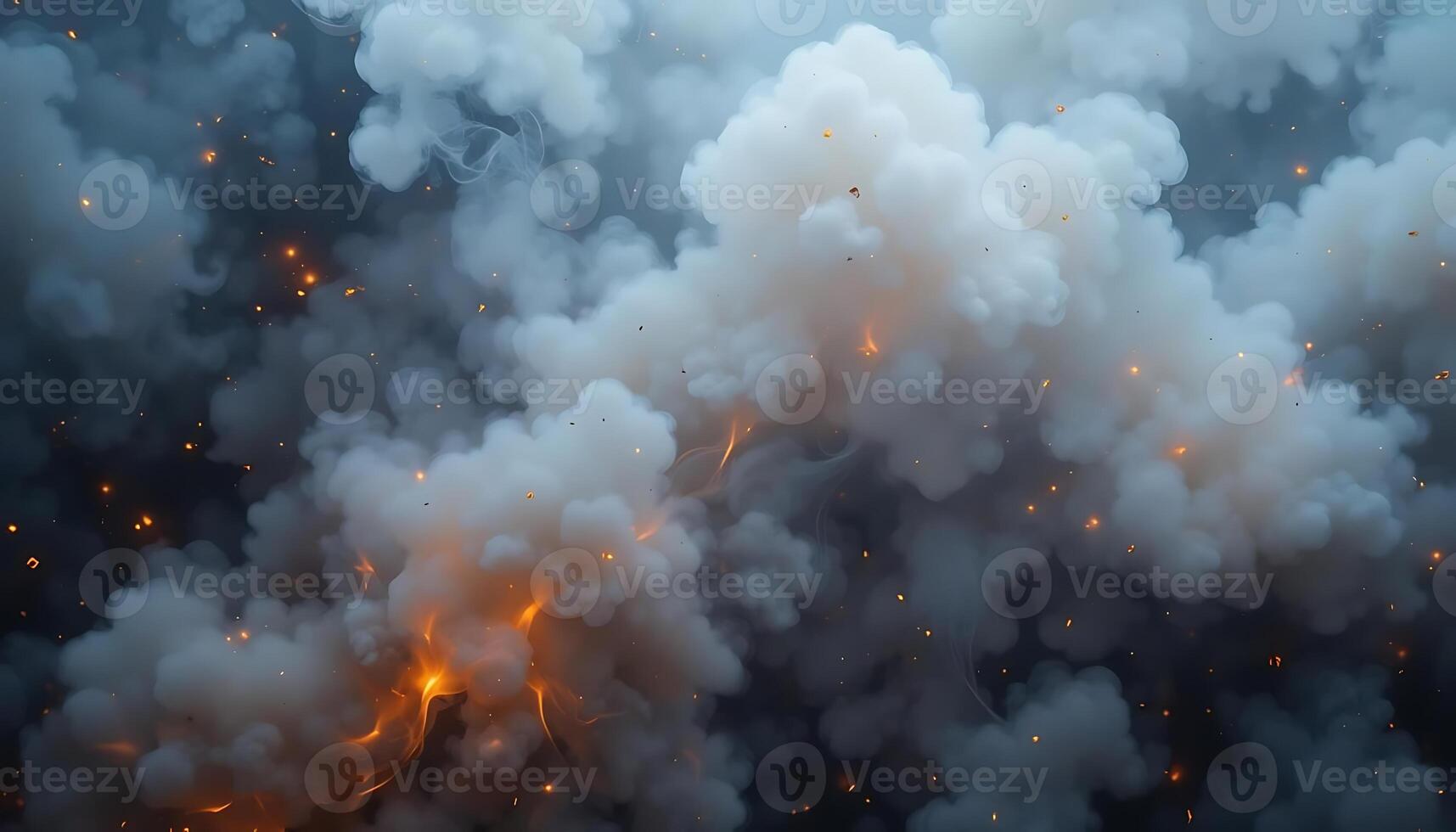 Whispy Smoke and Embers Dance in Ethereal Overlay photo