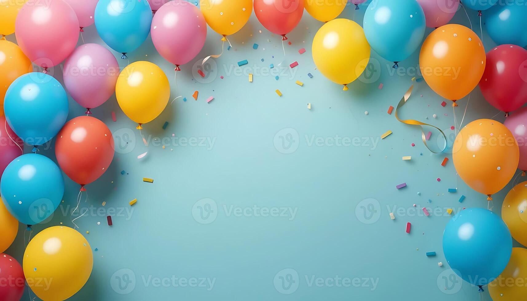 Jubilant Birthday Balloons Backdrop for Festive Festivities photo