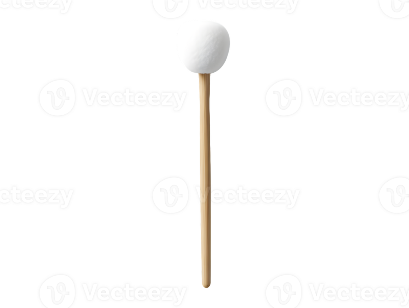 Wooden Mallet with White Felt Head png