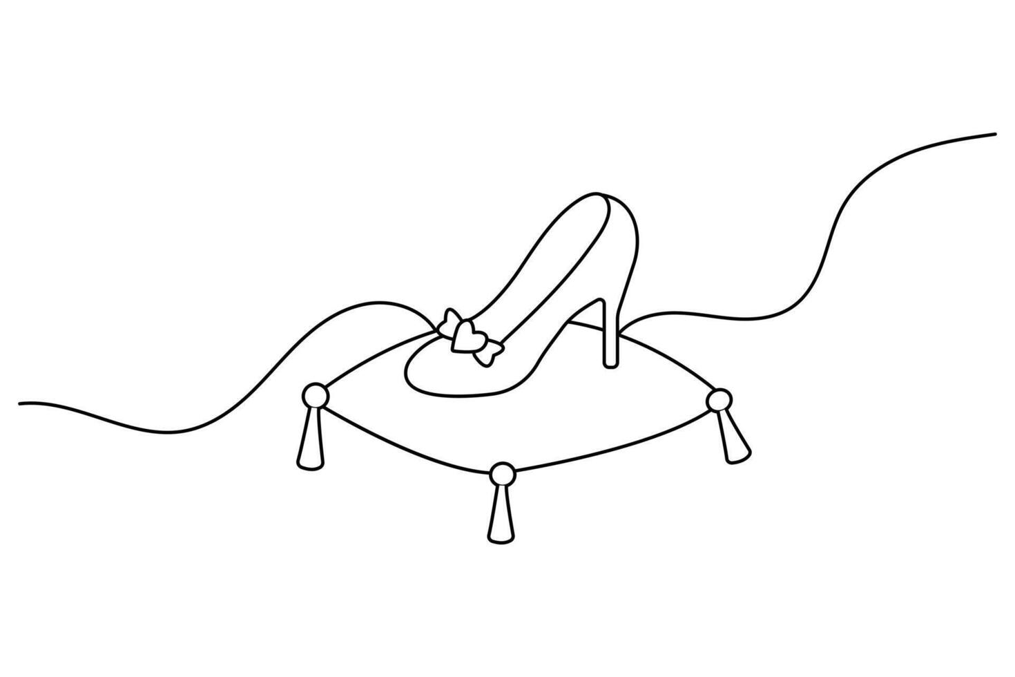 Shoe continuous single line drawing of sports shoes drawn in a one line art style. vector