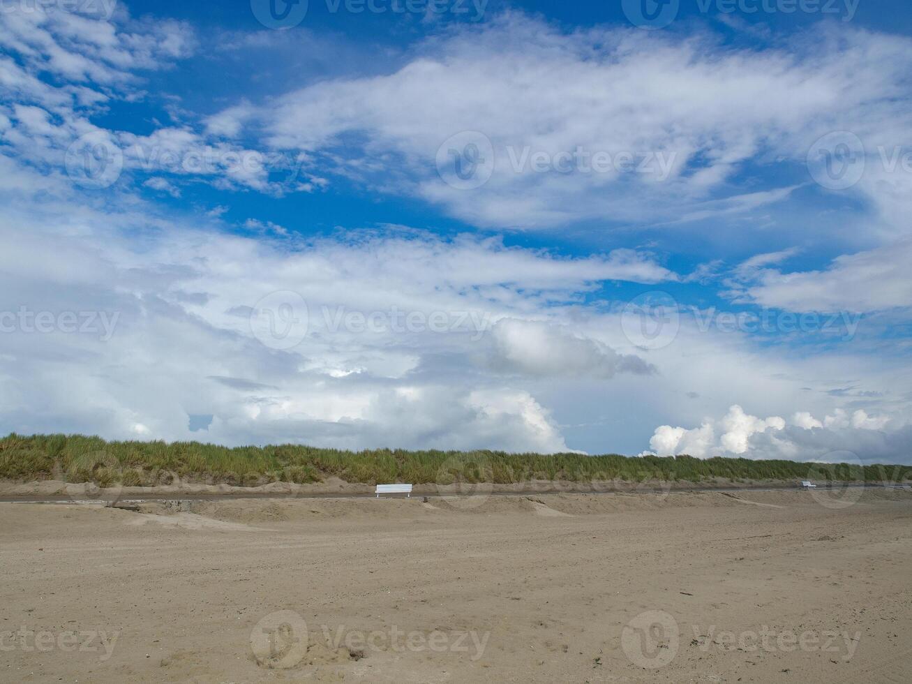 bench at the beach photo