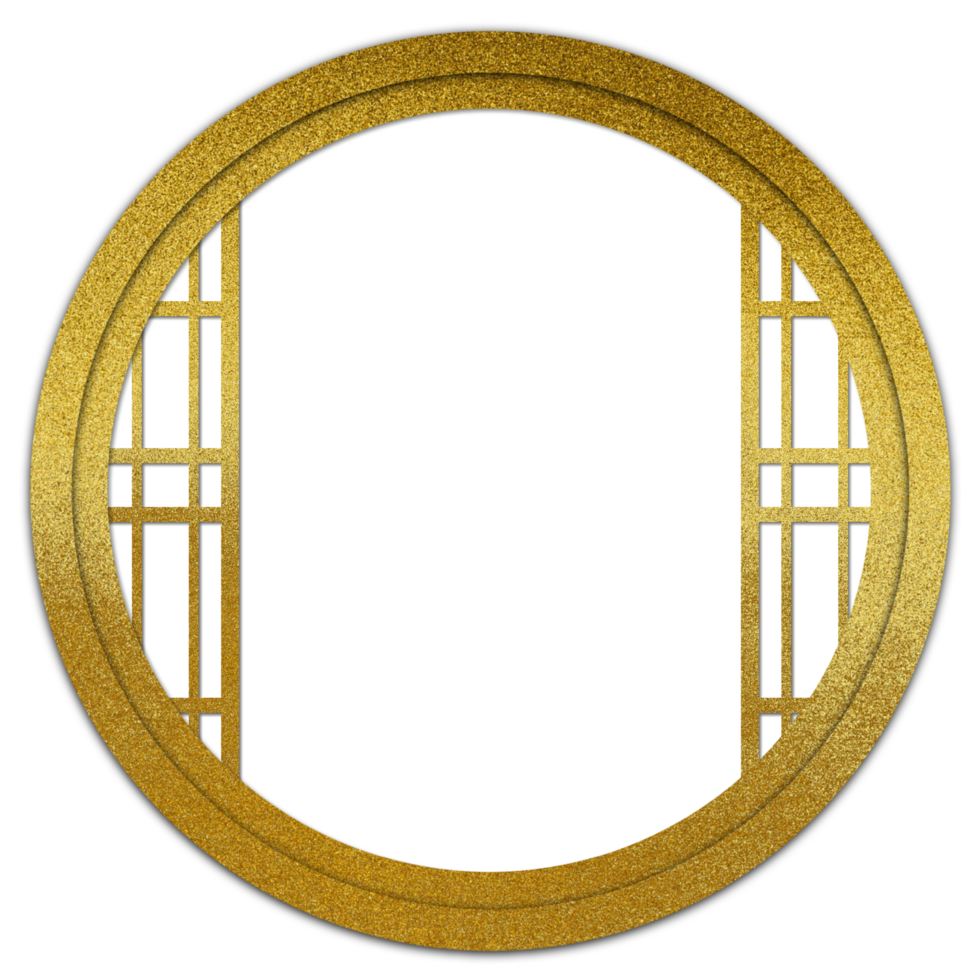 Golden Chinese New Year Decorative Frame png