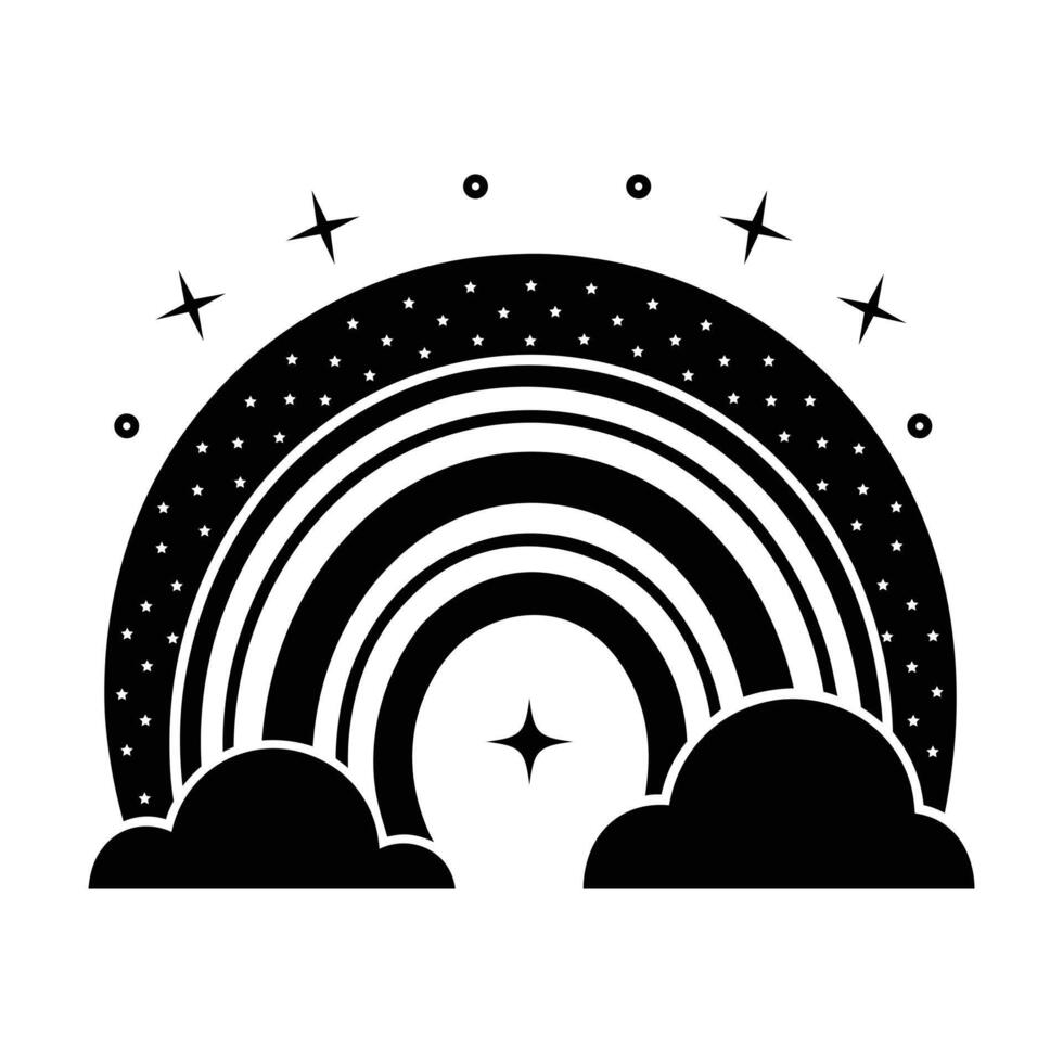 Rainbow silhouette design illustration vector