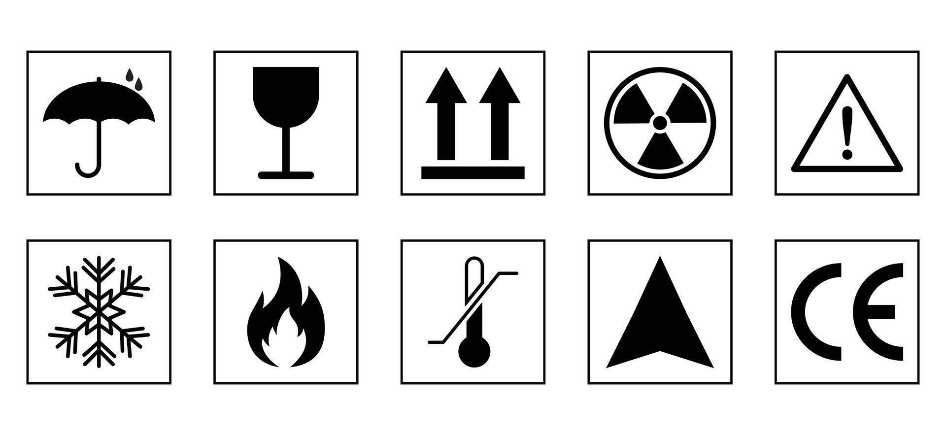 Collection of Industrial Safety and Warning Icon Isolated on White Background vector