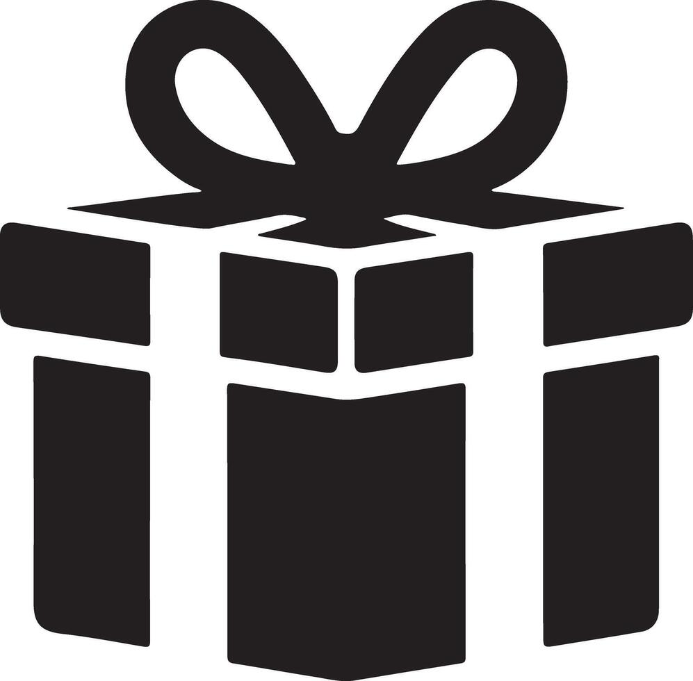 Creative Gift Box Silhouette Design vector