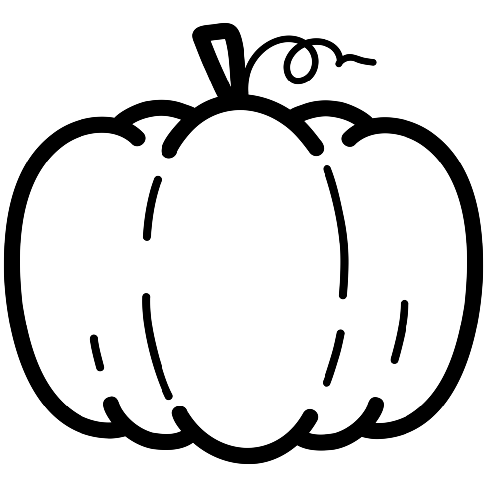 Black line pumpkin png