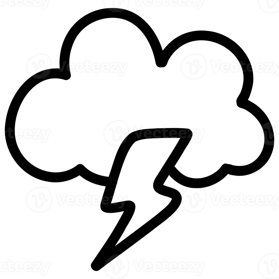 Cloud with lightning png