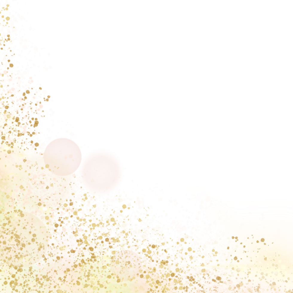 Golden splatter illustration png