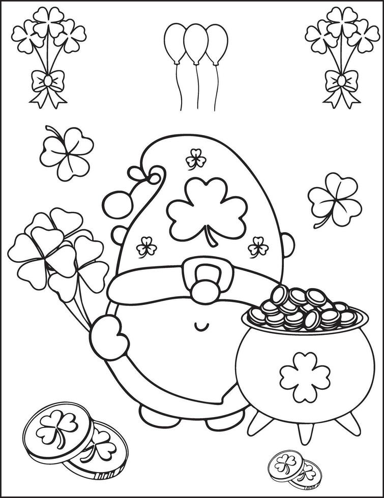 pots of gold Fantasy Gnomes Activity Book vector