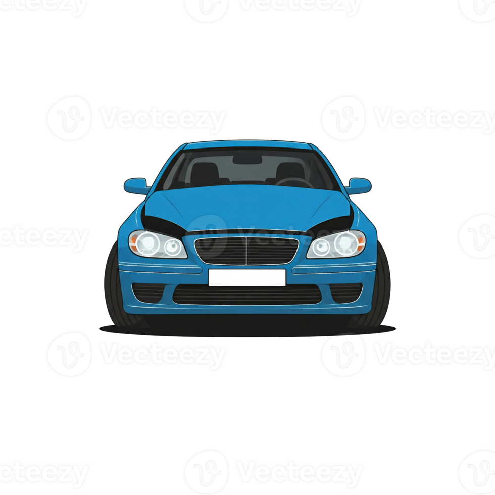 Blue SUV car mockup for branding and advertising purposes. Includes elements of corporate identity. All layers and groups are well-organized for easy editing and recol. Views png