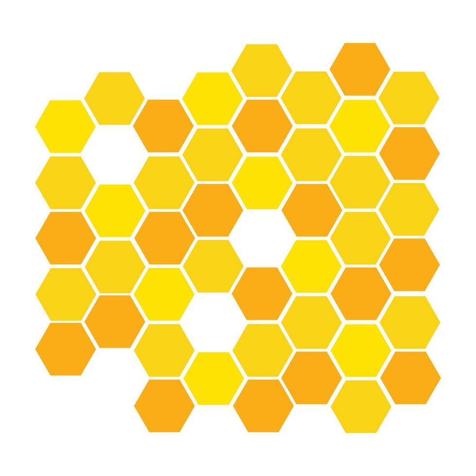 Yellow Honeycomb Background vector