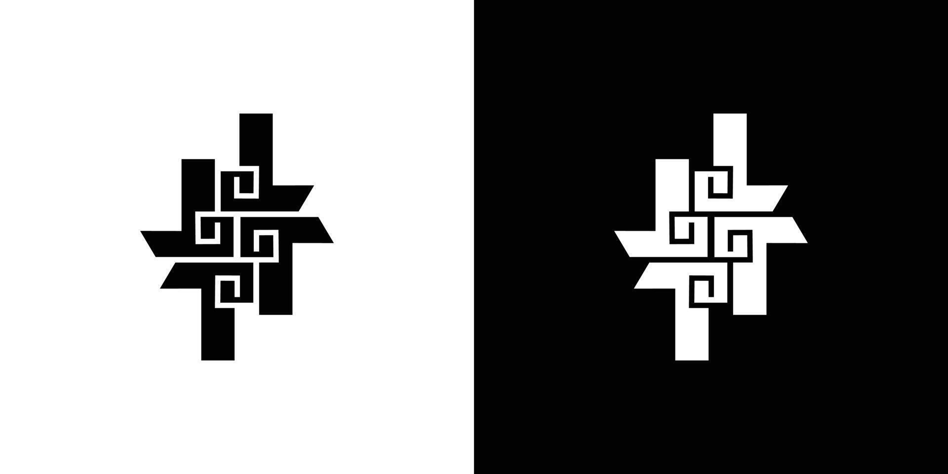Unique and modern abstract T logo design vector