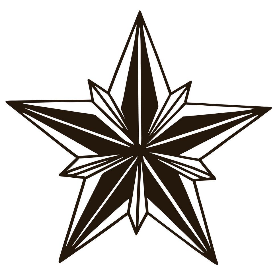 star icon silhouette in black on a white background . vector