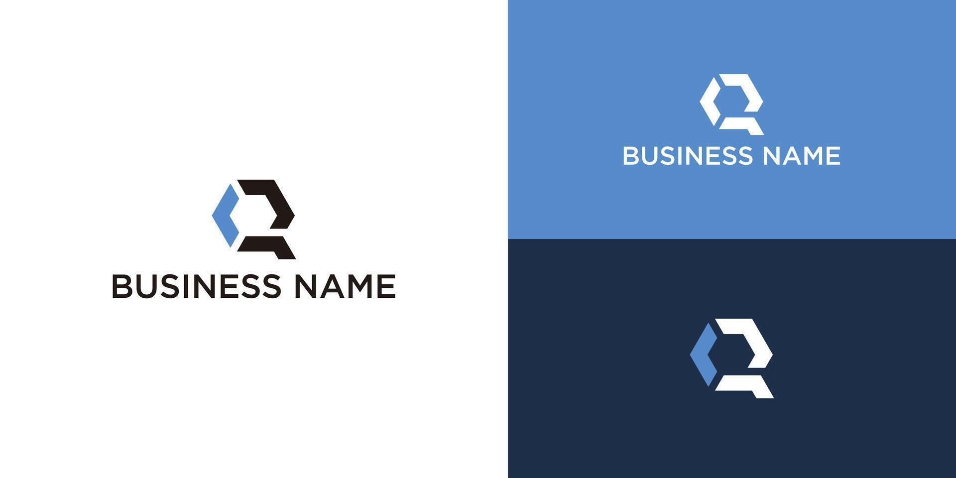 Abstract logo design with letter Q. vector