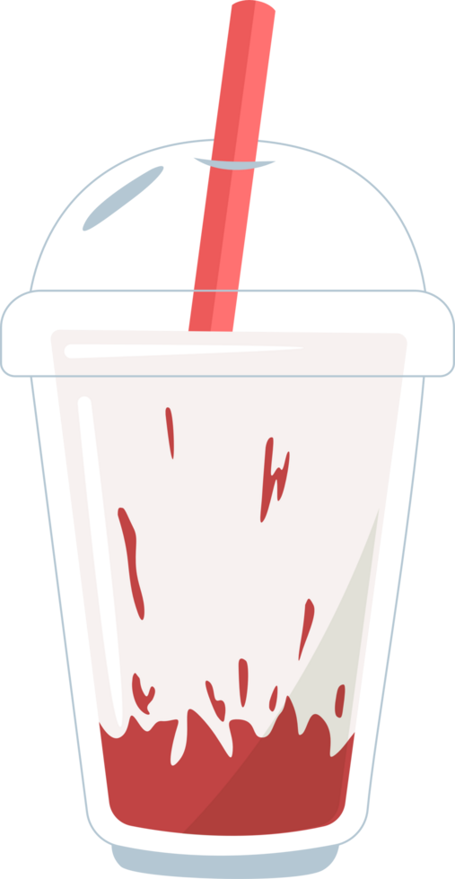 Illustration of a Korean milk Smoothie in a Cup png