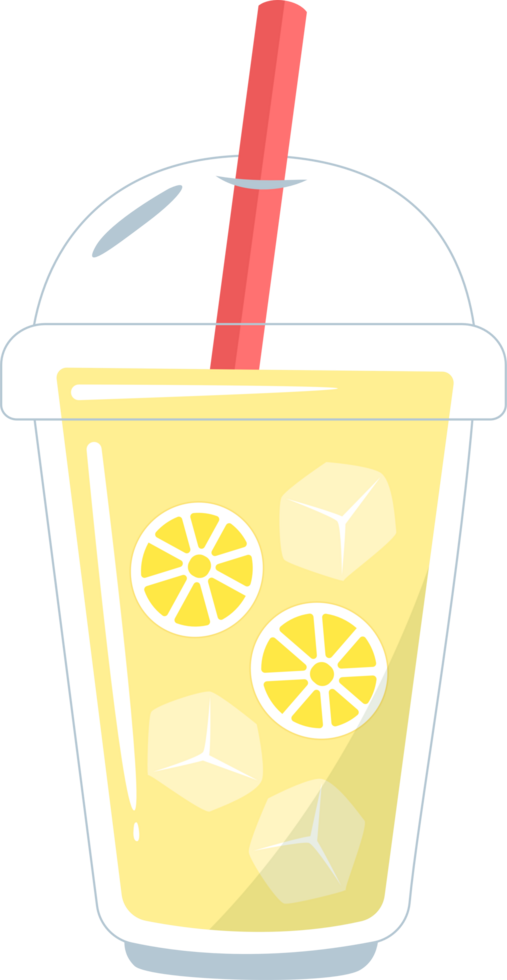 Illustration of a glass of lemonade on a colorful background png