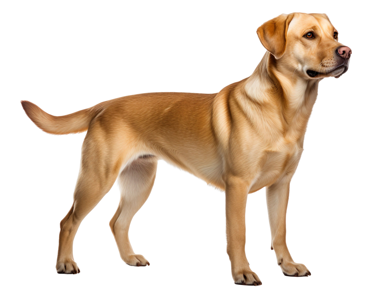Labrador retriever side view isolated on transparent background png
