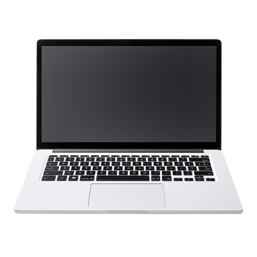 laptop with empty screen isolated on transparent background png