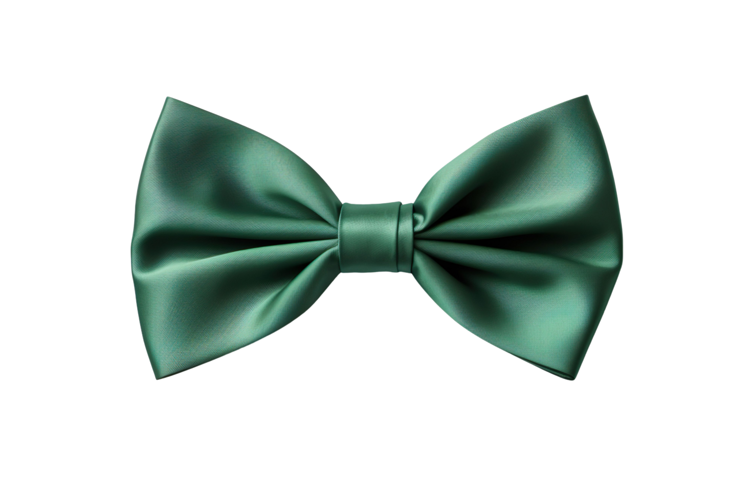 Green bow tie isolated on transparent background png