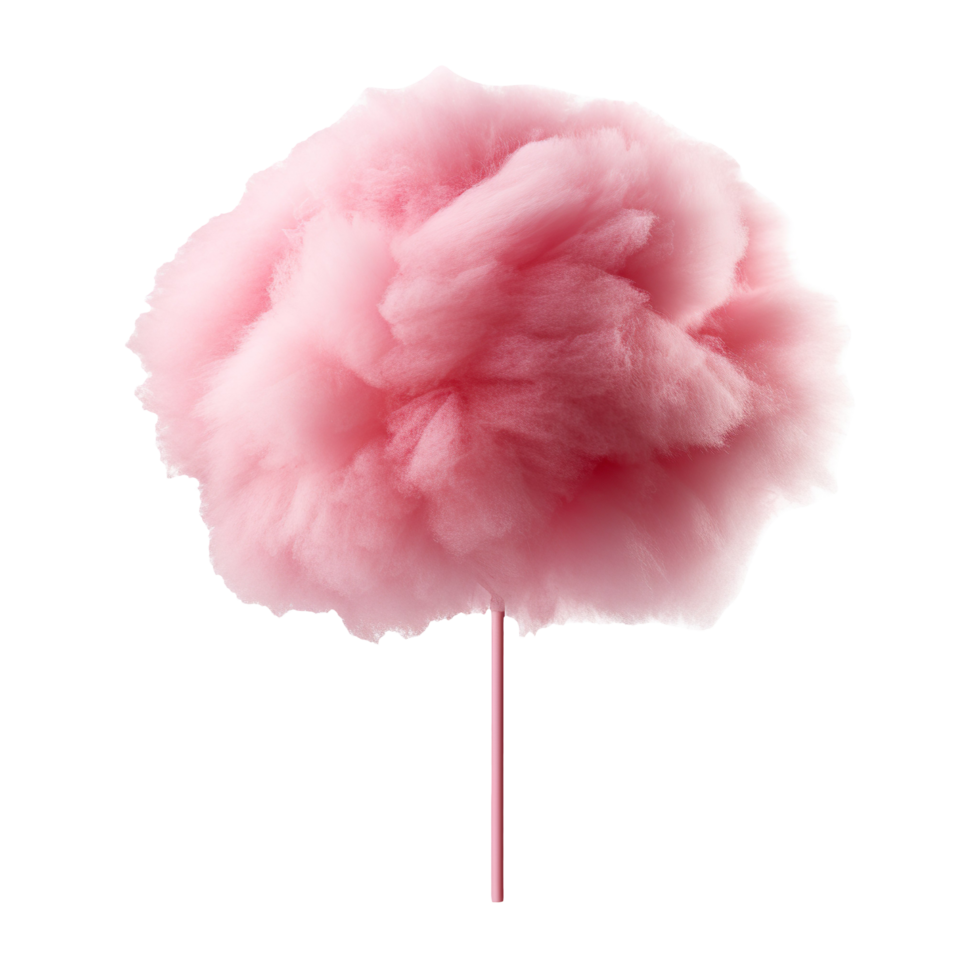 pink cotton candy isolated on transparent background png