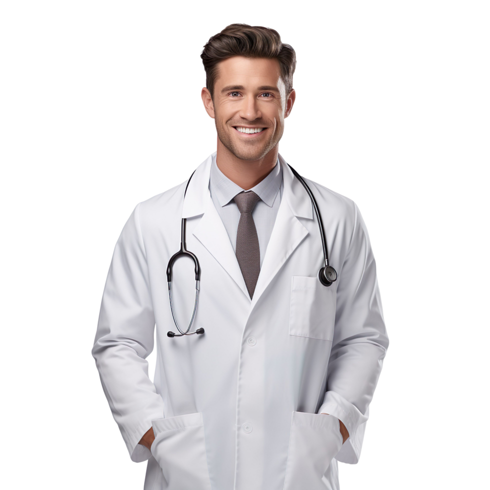 Pharmacist In White Coat isolated on transparent background png
