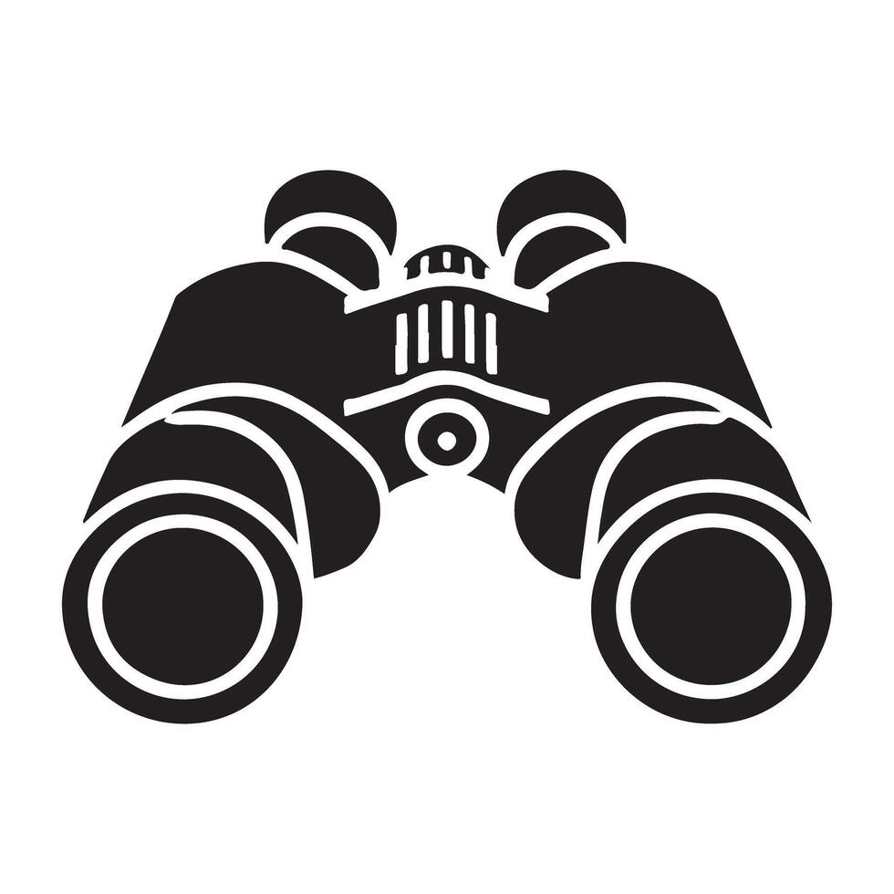 Binoculars Silhouette Icon for Exploration vector