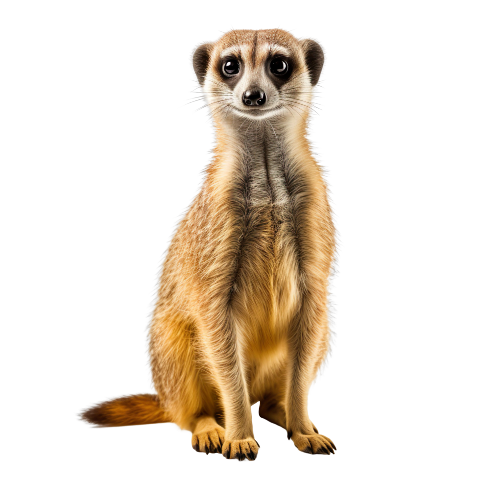 standing meerkat animal isolated on transparent background png