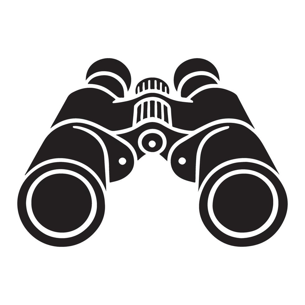 Binoculars Silhouette Detailed Illustration vector