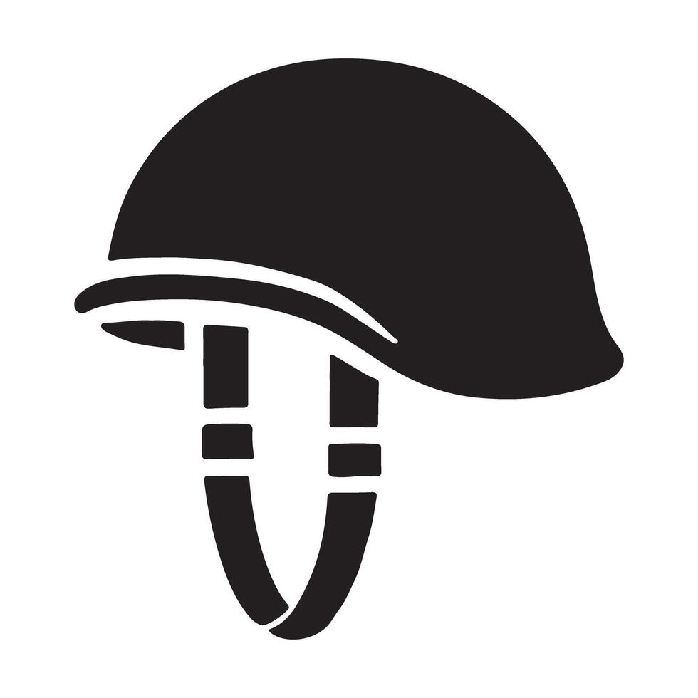 Military Helmet Silhouette Graphic vector