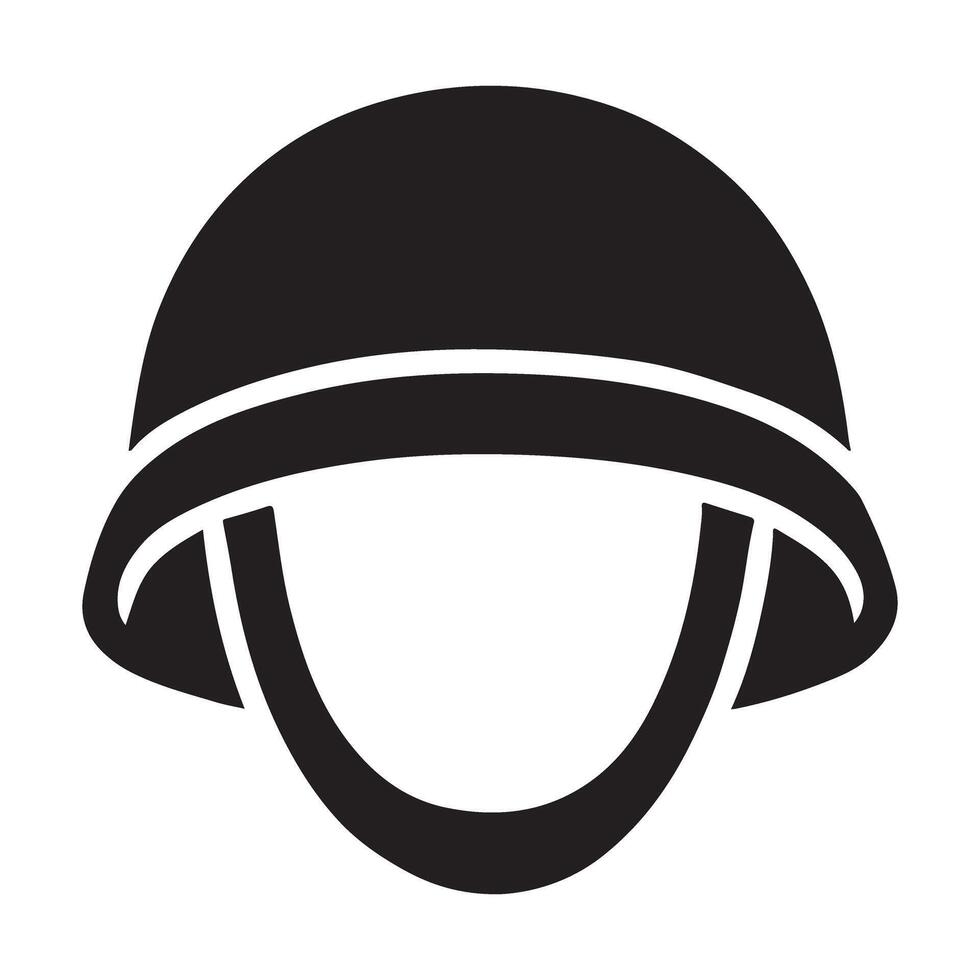 Military Helmet Silhouette Icon for Soldiers vector