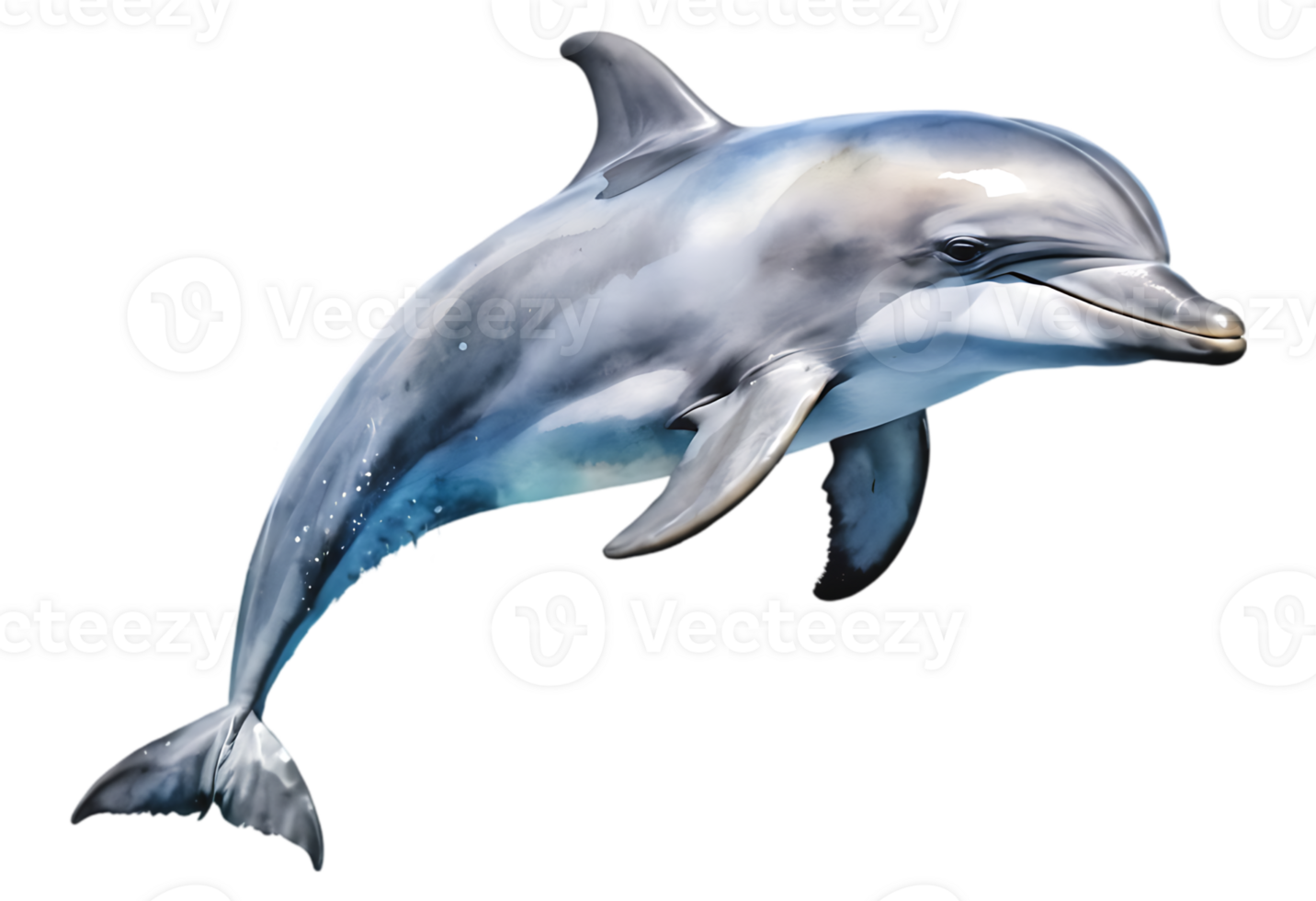 Dolphin jumping on transparent Background png