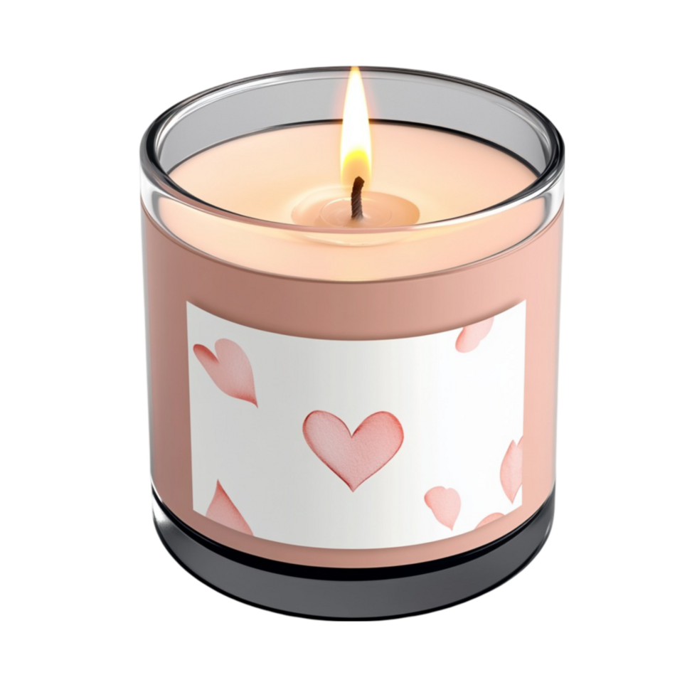 Elegant Glass Candlestick with Gold Detailing on Transparent Background png